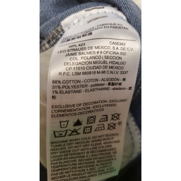 Levis Strauss Signature Jeans Women 10 Short Mid Rise Bootcut Blue Denim - Picture 9 of 9